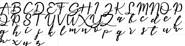 Magnolisa DEMO Regular  glyph index