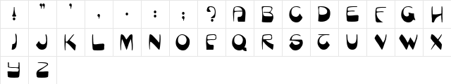Munich Regular  glyph index