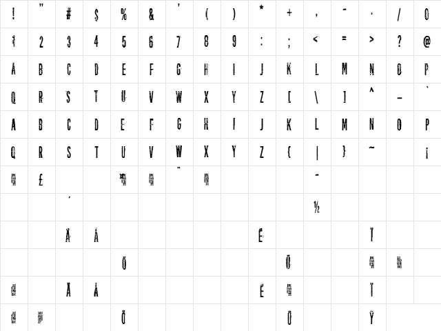 Everything is possible Regular  glyph index