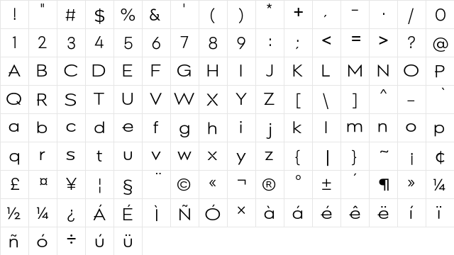 Logoplexi Regular  glyph index