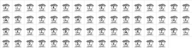 pf_shopping_cart Regular  glyph index