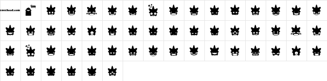 Punk Smileys Regular  glyph index