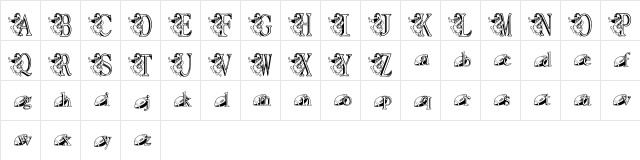 JNK FOOTBALL Regular  glyph index