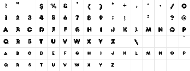 06 Regular  glyph index