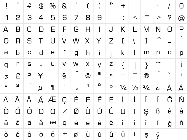 00679 Regular  glyph index