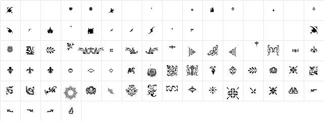 Border War Regular  glyph index