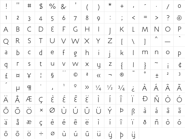Engine Light  glyph index