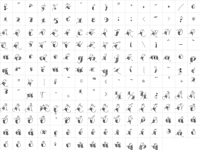 Espesor Olas Half Regular  glyph index