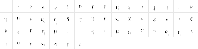 Organic Fear Regular  glyph index
