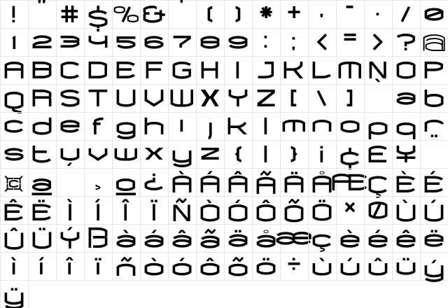 Chord Black  glyph index