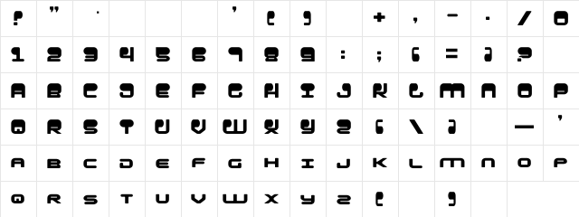 HYPNO Agent Regular  glyph index