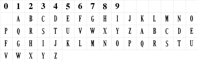 MLB Brewers Regular  glyph index
