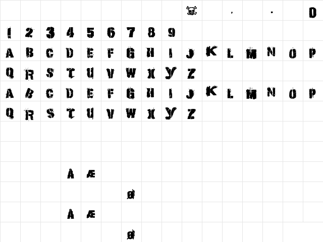 If Regular  glyph index