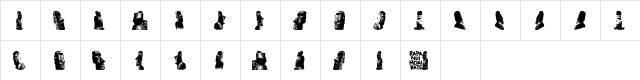 RapaNuiMoaiBats Regular  glyph index