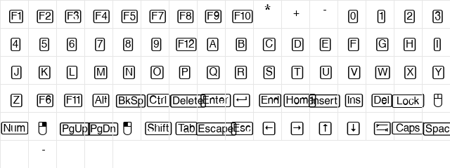 DoodleDingbatsEightSSK Regular  glyph index