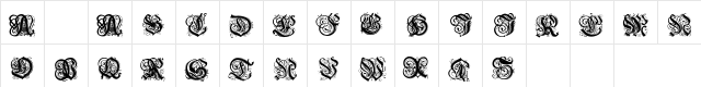Seven Waves sighs Salome Regular  glyph index