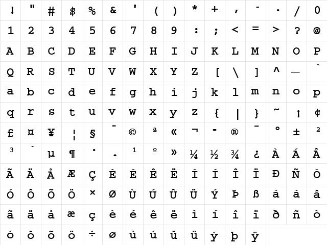 Ethiopic WashRa Bold Bold  glyph index