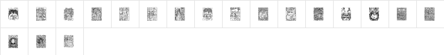 Cats Regular  glyph index