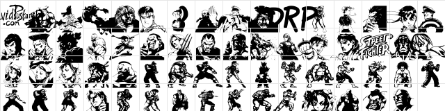 Super Street Fighter Hyper Fonting Regular  glyph index