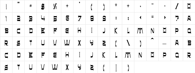 CHR$(32) Regular  glyph index