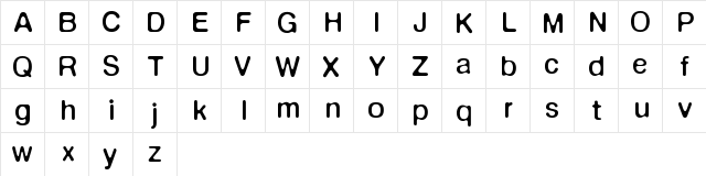 DeFonte Regular  glyph index