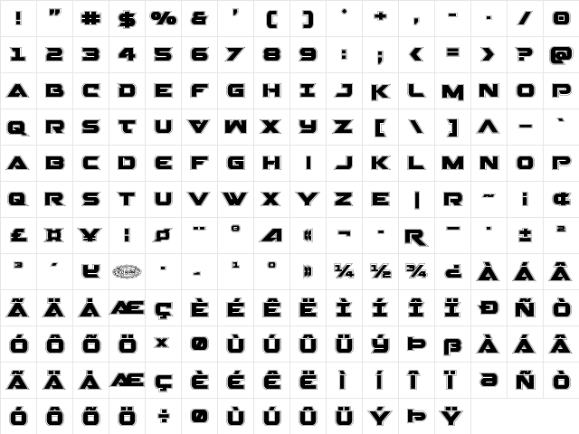 Gemina 2 Academy Regular  glyph index