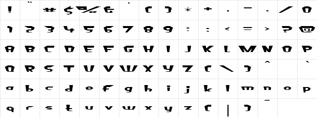 Jamanthi Regular  glyph index