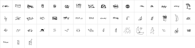 Imfornation Regular  glyph index