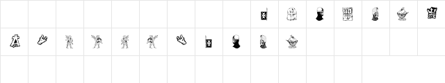 Ivanbats Regular  glyph index