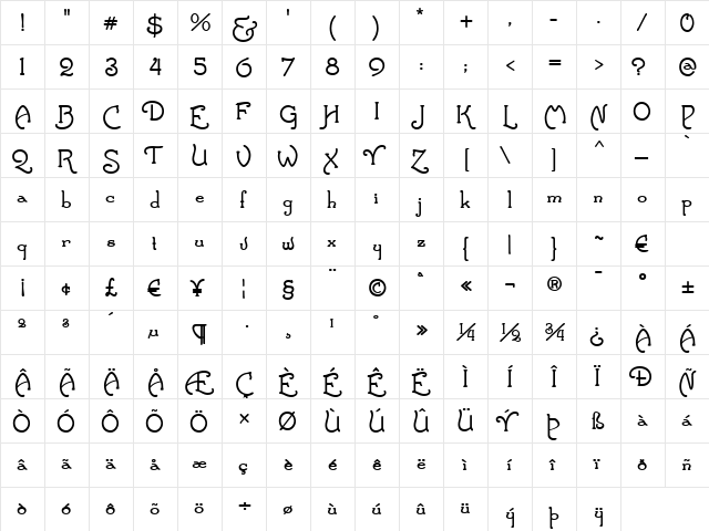 Santa'sSleighFull Bold  glyph index