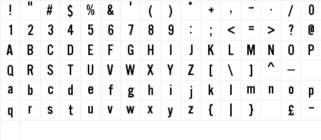Solo En Cines Regular  glyph index