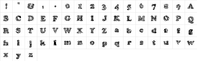 Skooper Black  glyph index