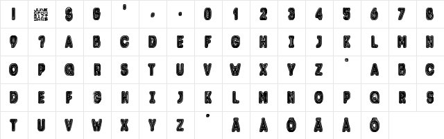 Trolle Regular  glyph index
