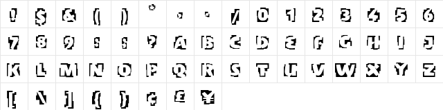 Penguin Regular  glyph index