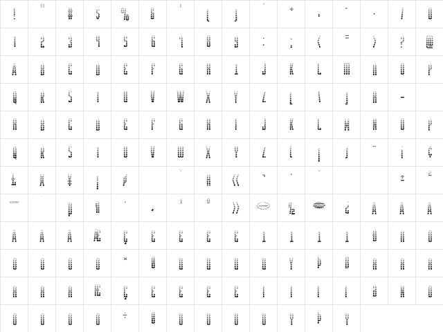 Y-Files Gradient Regular  glyph index
