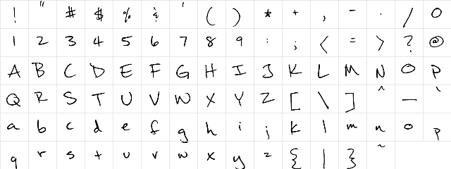 khand Medium  glyph index