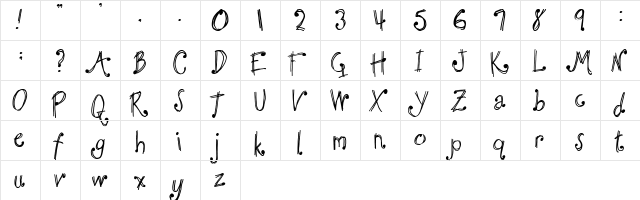 2Peas Secret Pal Regular  glyph index