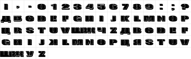 Bad Germans Regular  glyph index