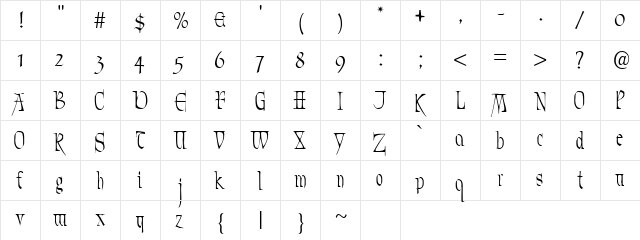 Marmyadose!" Regular  glyph index