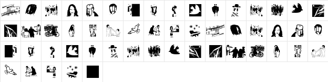 MrVector Regular  glyph index