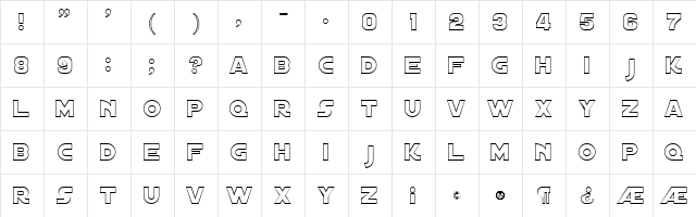 Distant Galaxy Outline Regular  glyph index