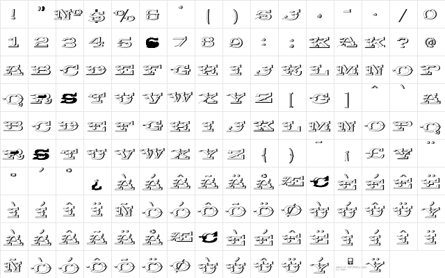 LHF Jumbo Spurs CONVEX Regular  glyph index
