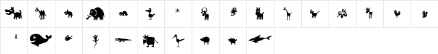 Win Pets 2 Regular  glyph index