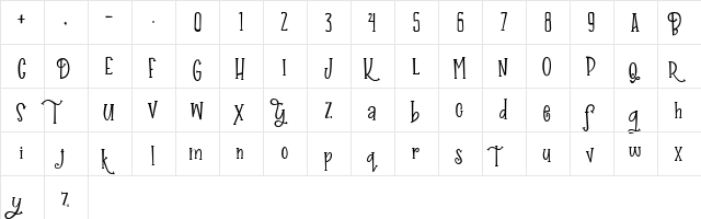 Inner Autumn demo Regular  glyph index