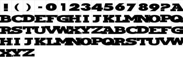 NewWGL4Font Regular  glyph index