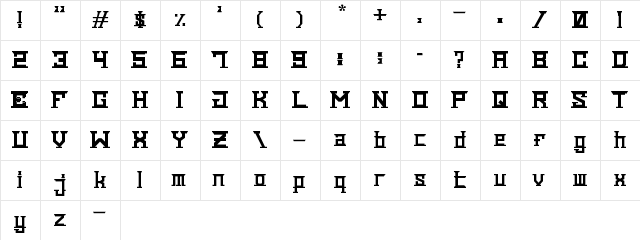 Reichi Goes to Greece Regular  glyph index