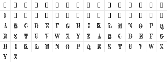 Valtin Demo  glyph index