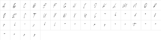 Oturllis Free Regular  glyph index