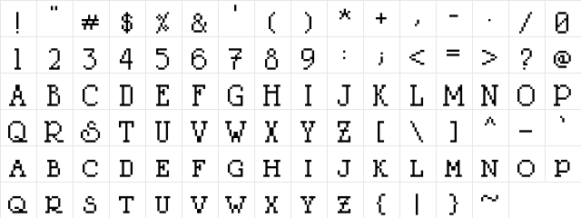 LitterLover Regular  glyph index