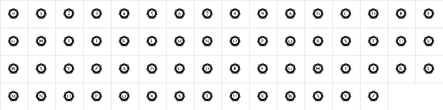 International Capitals Regular  glyph index